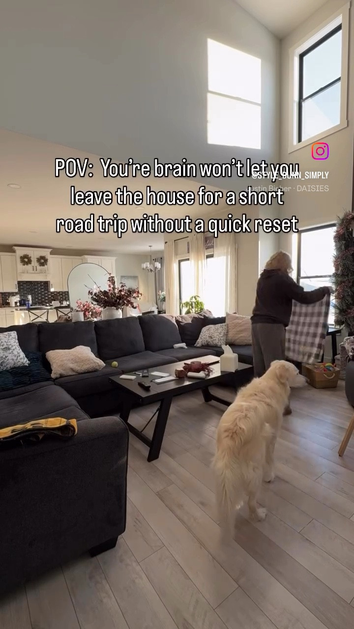 Could be why we are always running late! But...there is just something about coming home to a clean, cozy space that makes the whole trip feel better... even if I'm only gone for a couple hours. #cleanliving #happyhome #cozyvibes #roadtrip 

#LTKdayinmylife #LTKmorningroutine #LTKgrwm