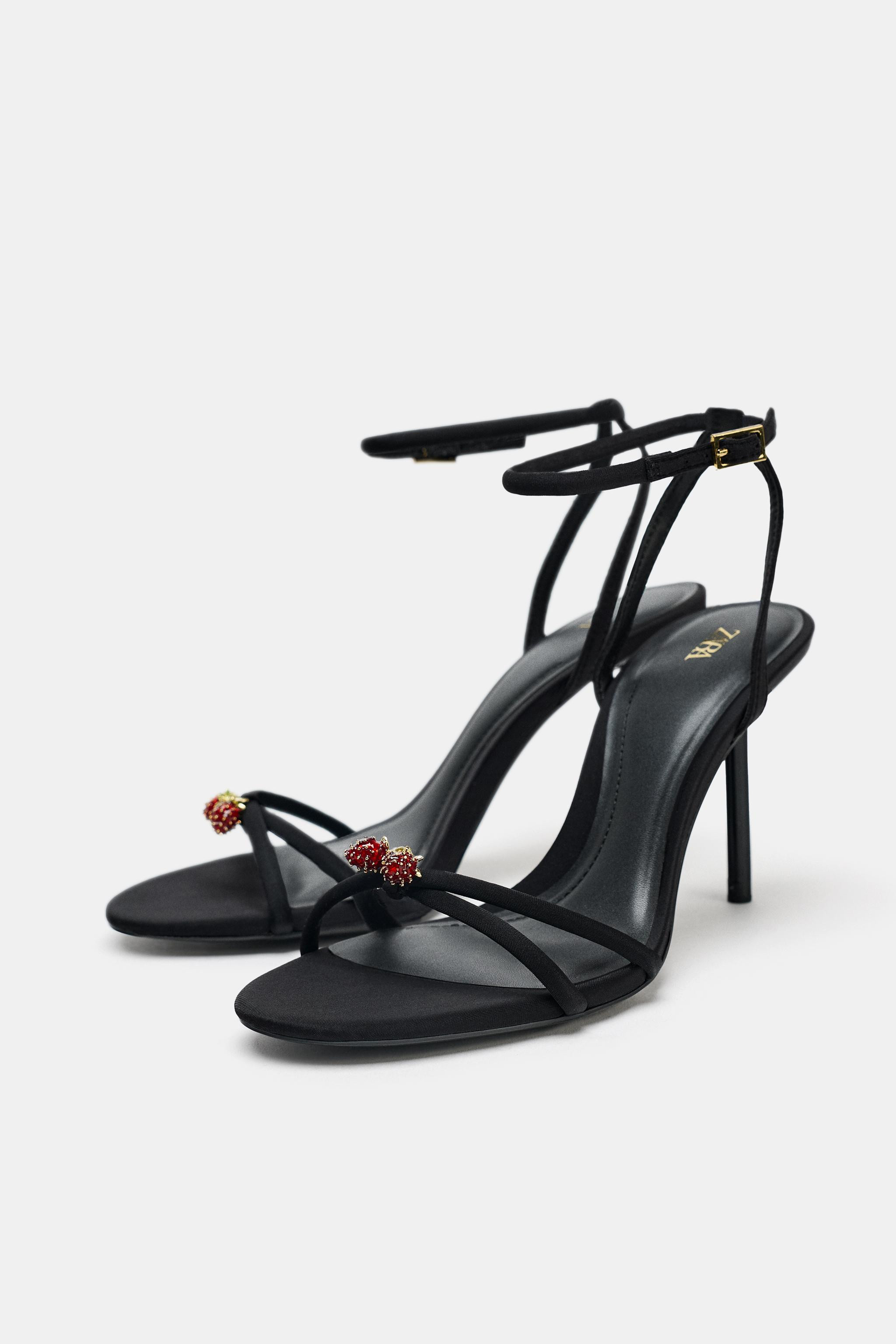 BEADED CROSSOVER STRAP SANDALS | Zara UK