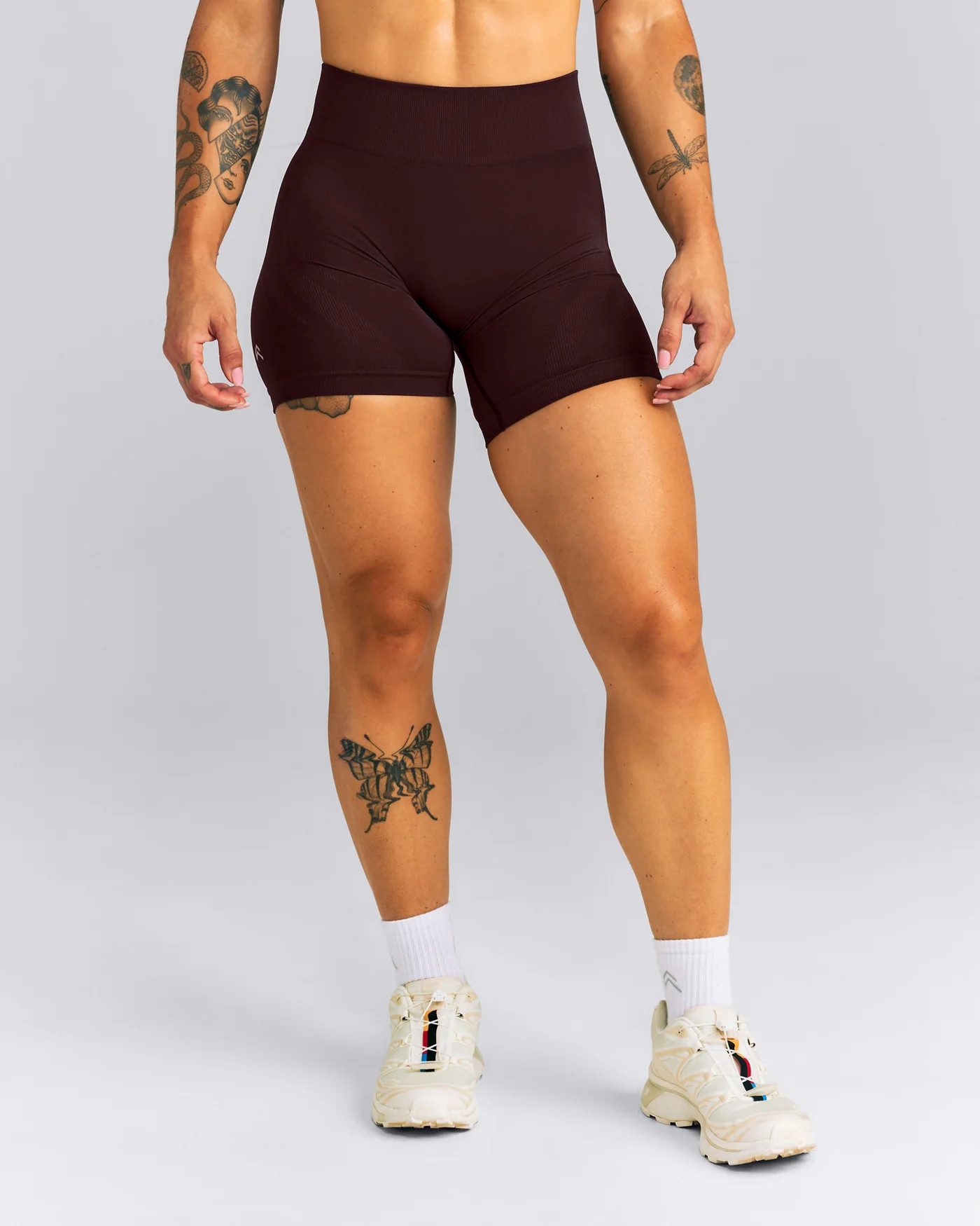 EnhanceLift\u2122 Seamless Mid Rise Shorts 
 Plum Brown | Oner Active (UK / US)
