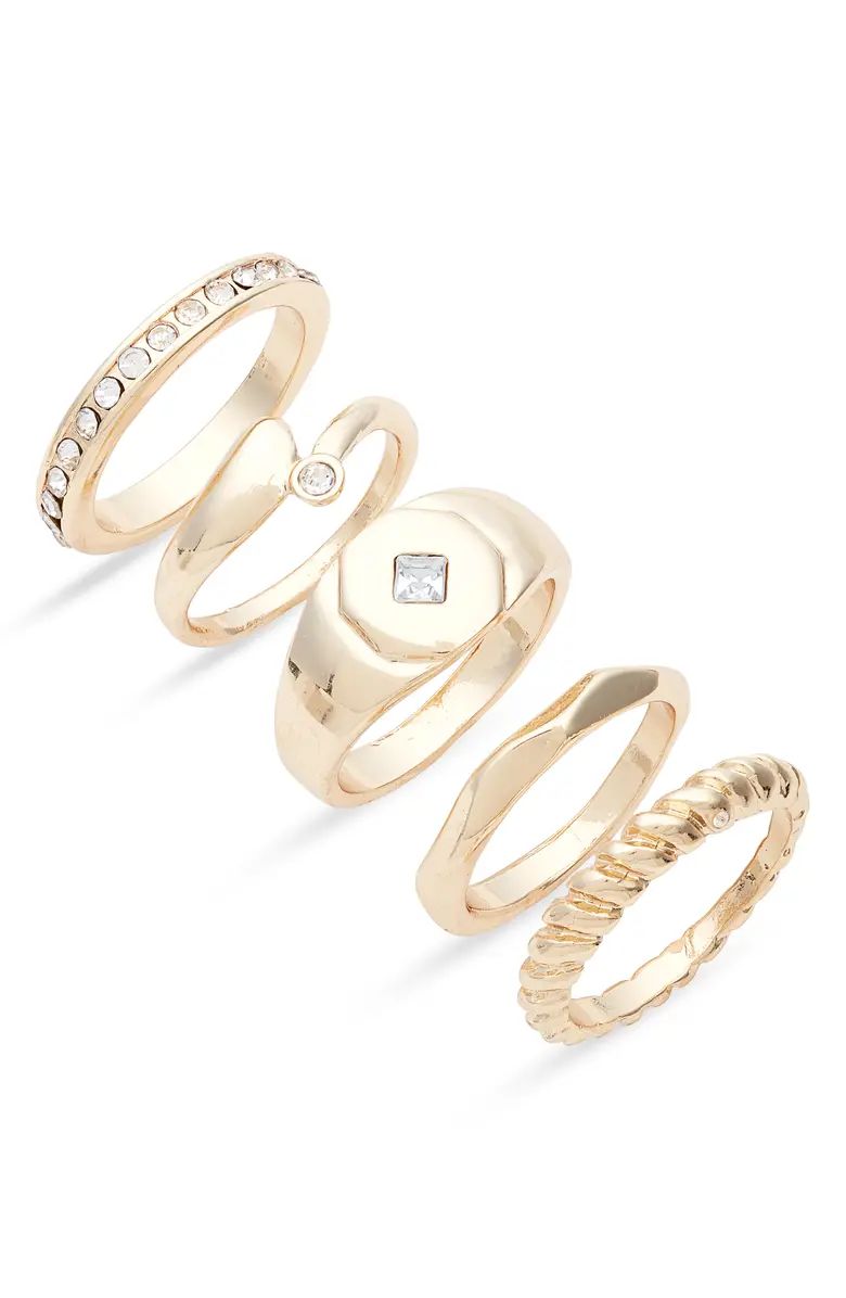 BP. Set of 5 Embellished Rings | Nordstrom | Nordstrom Canada