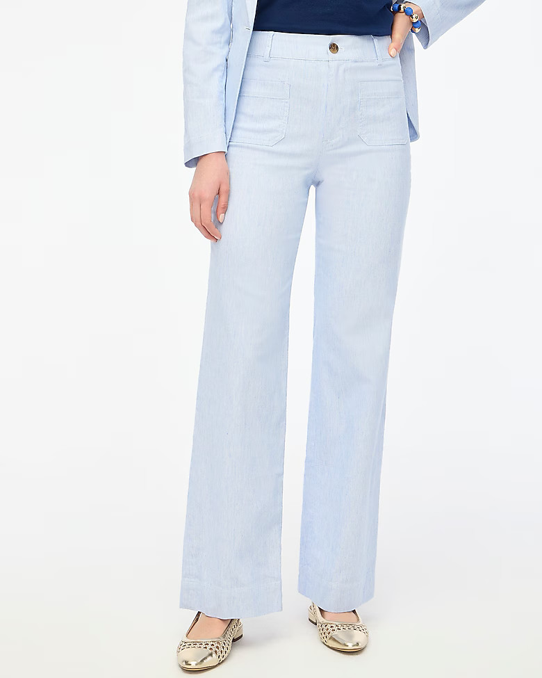 High-rise patch-pocket wide-leg pant | J.Crew Factory