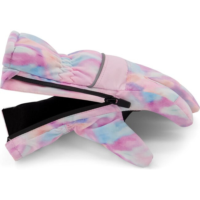 Andy & Evan | Winter Ski Glove powered by ZIPGLOVE™ TECHNOLOGY, Pink Tie-Dye (Multicolor, Size 2-4Y) | Maisonette | Maisonette