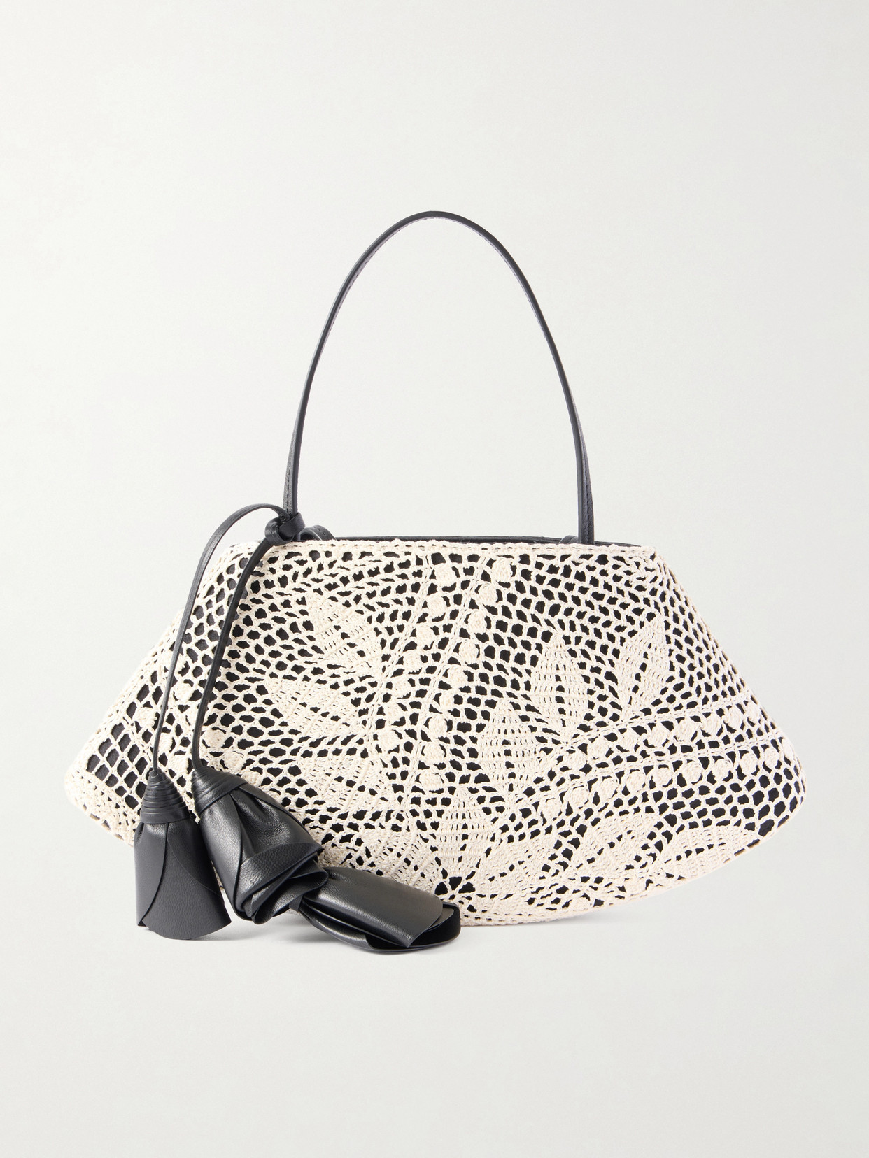 Magda Butrym - Maya Leather And Crochet Bag - Black | NET-A-PORTER (US)