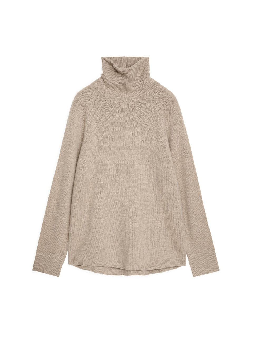 Roll-Neck Cashmere-Wool Jumper - Beige | ARKET (US&UK)