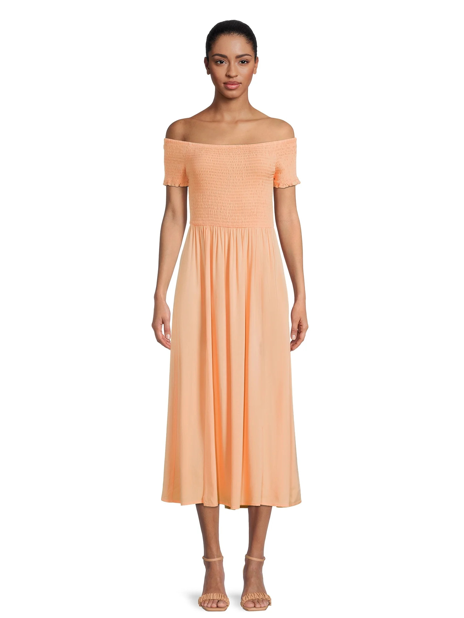 Nine.Eight Women's Off The Shoulder Smocked Dress | Walmart (US)