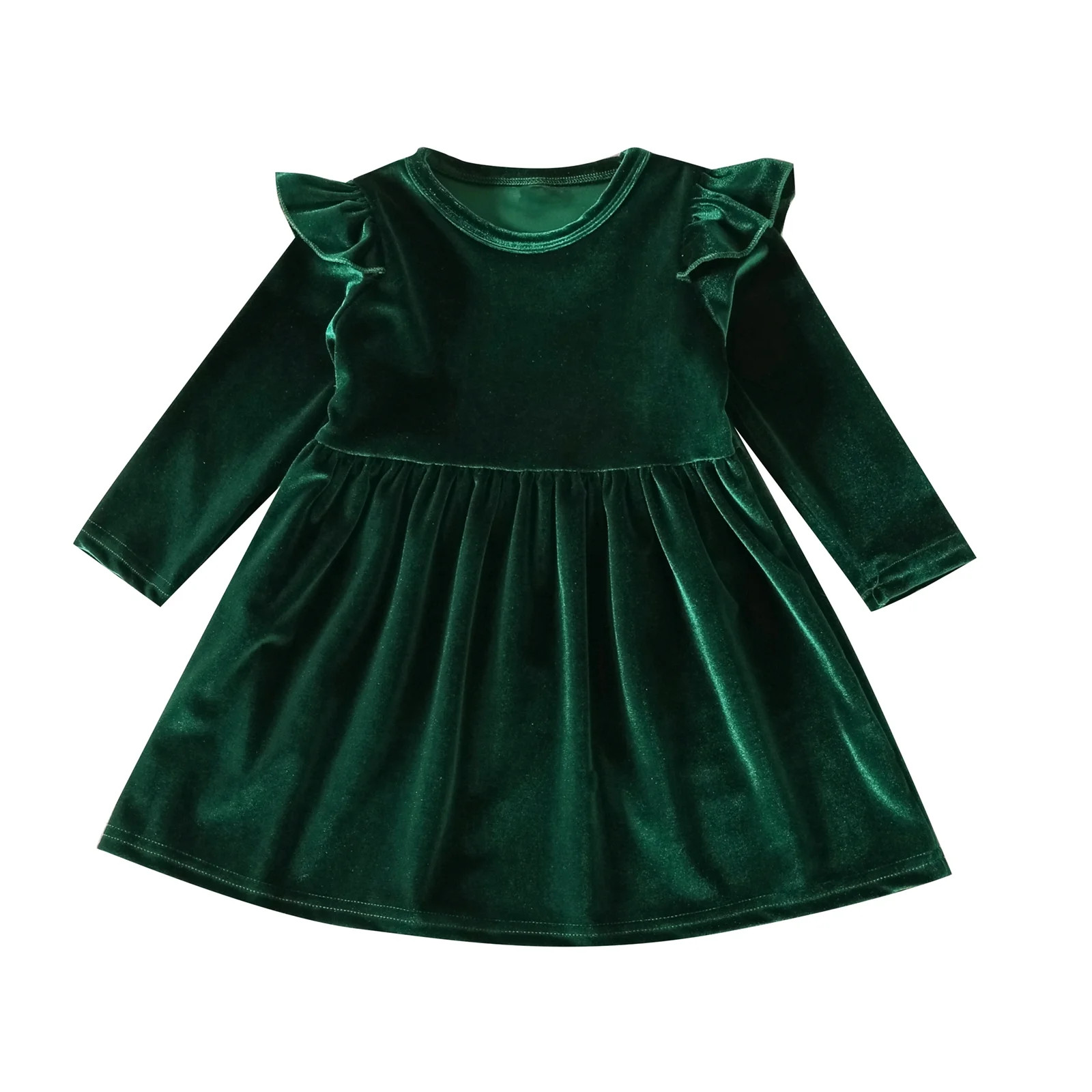 IBTOM CASTLE Toddler Baby Girls Velvet Tutu Dress Pageant Party Gown Kids Fall Winter Ruffle Long... | Walmart (US)