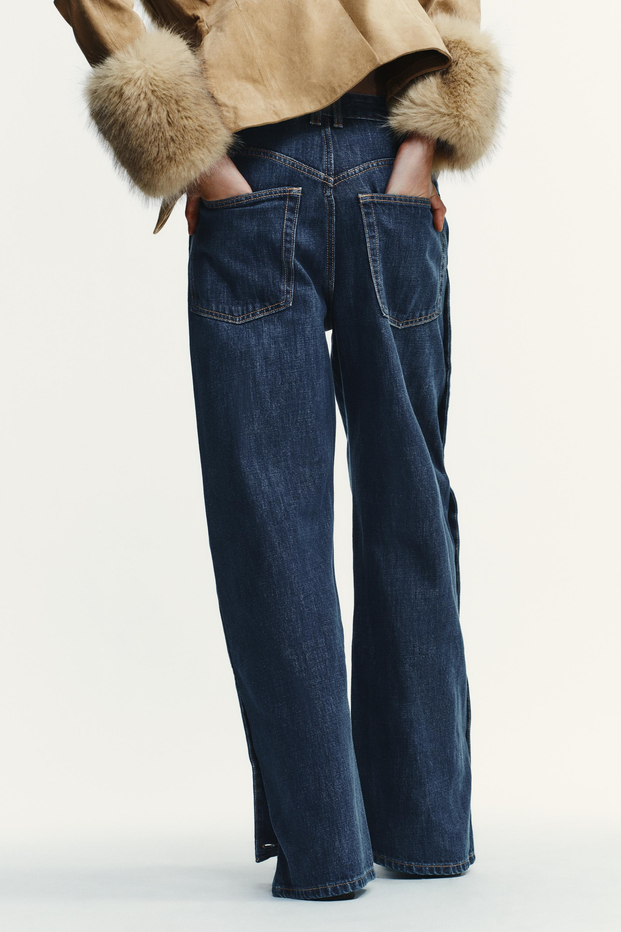 TRF MID-RISE BAGGY BUTTON JEANS | Zara US
