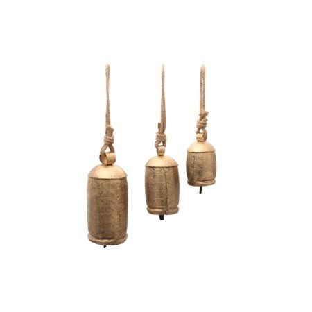 Melodious 3 piece Metal Rope Animal-Harmony Bell, Gold | Walmart (US)