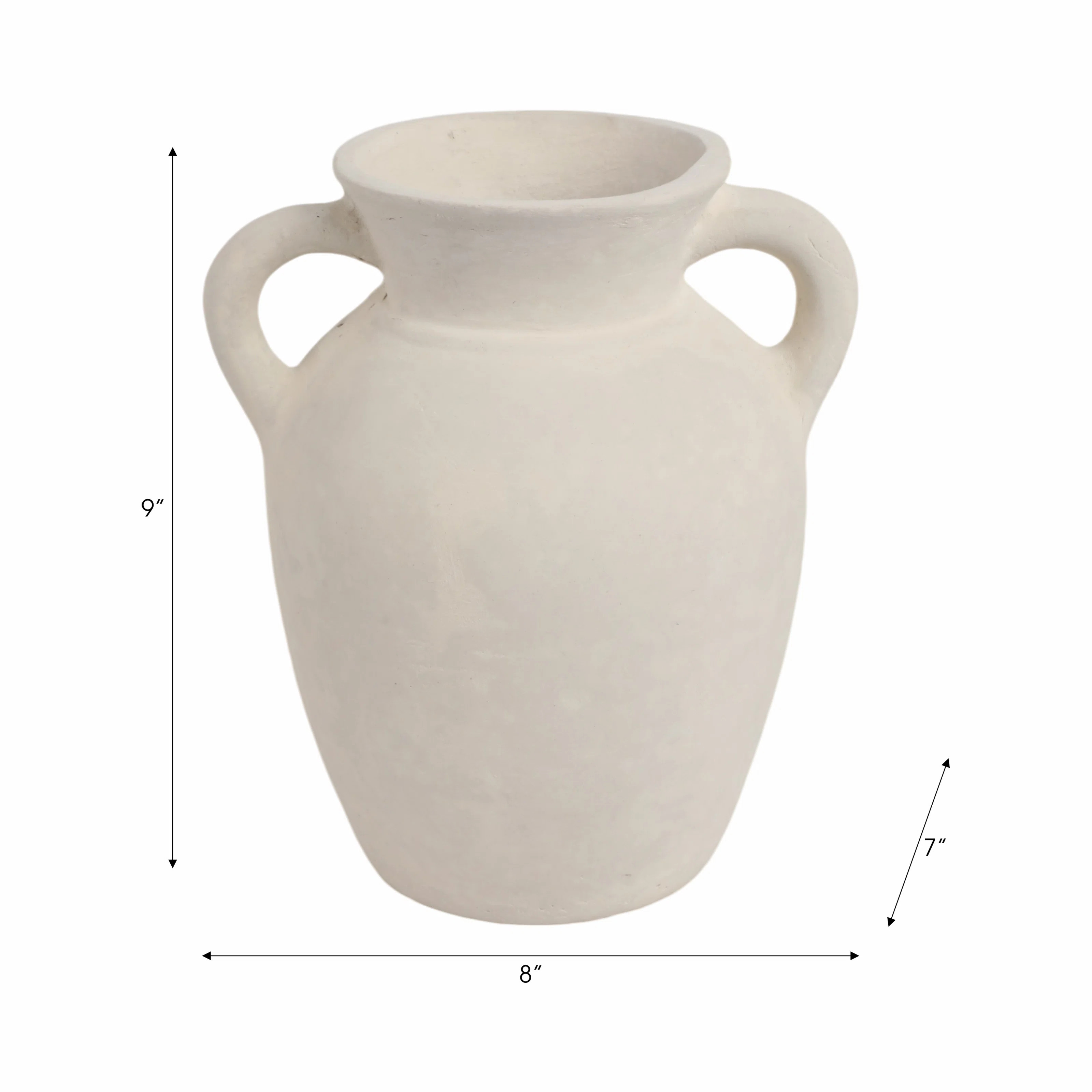 Handcrafted Terracotta Pottery Vase with Amphora Shape and Handles - Rustic Decorative Accent for... | Wayfair North America