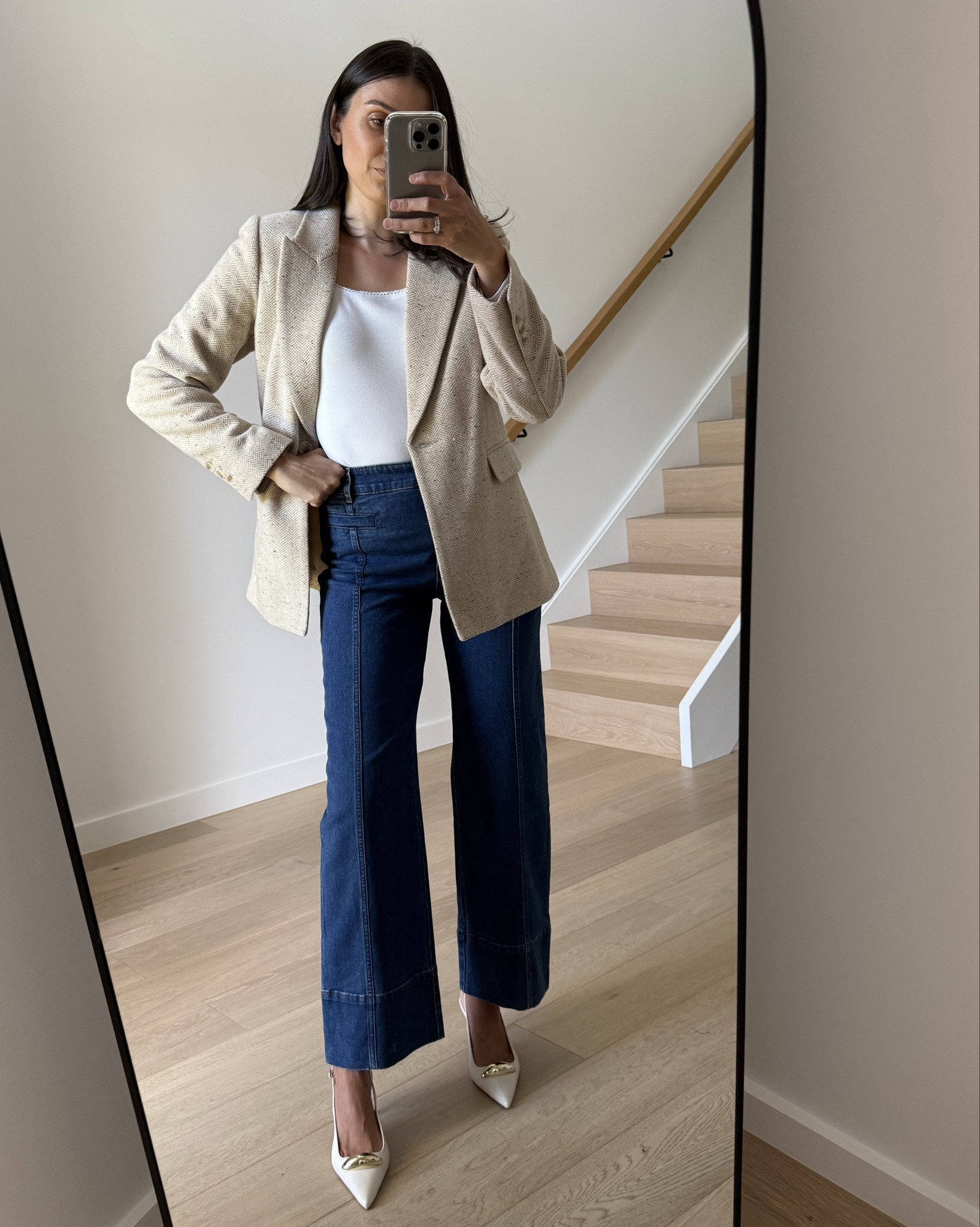 Smart Casual Office Appropriate Outfit 🤎💙