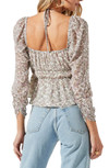 Click for more info about Floral Shoulder Cutout Tie Neck Long Sleeve Top