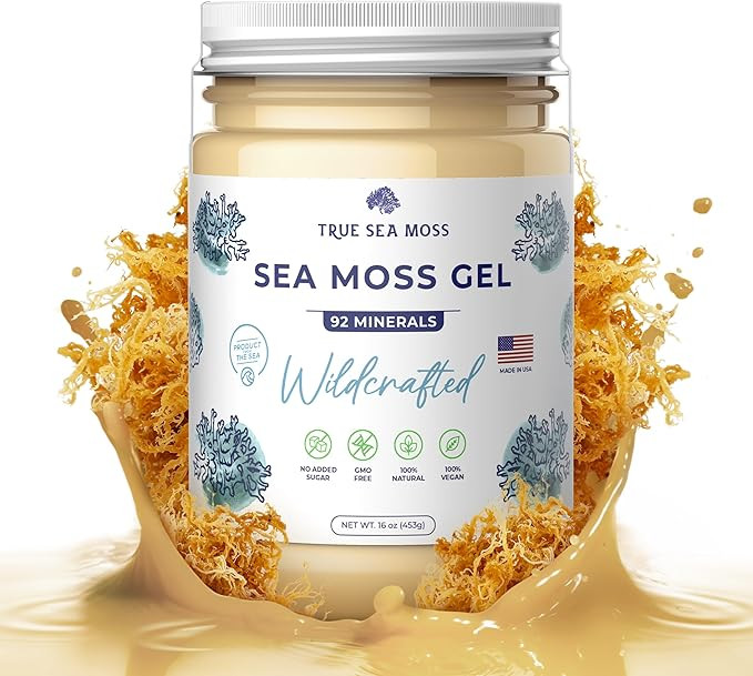TrueSeaMoss Wildcrafted Irish Sea Moss Gel – Nutritious Organic Raw Seamoss Rich in Minerals, P... | Amazon (US)