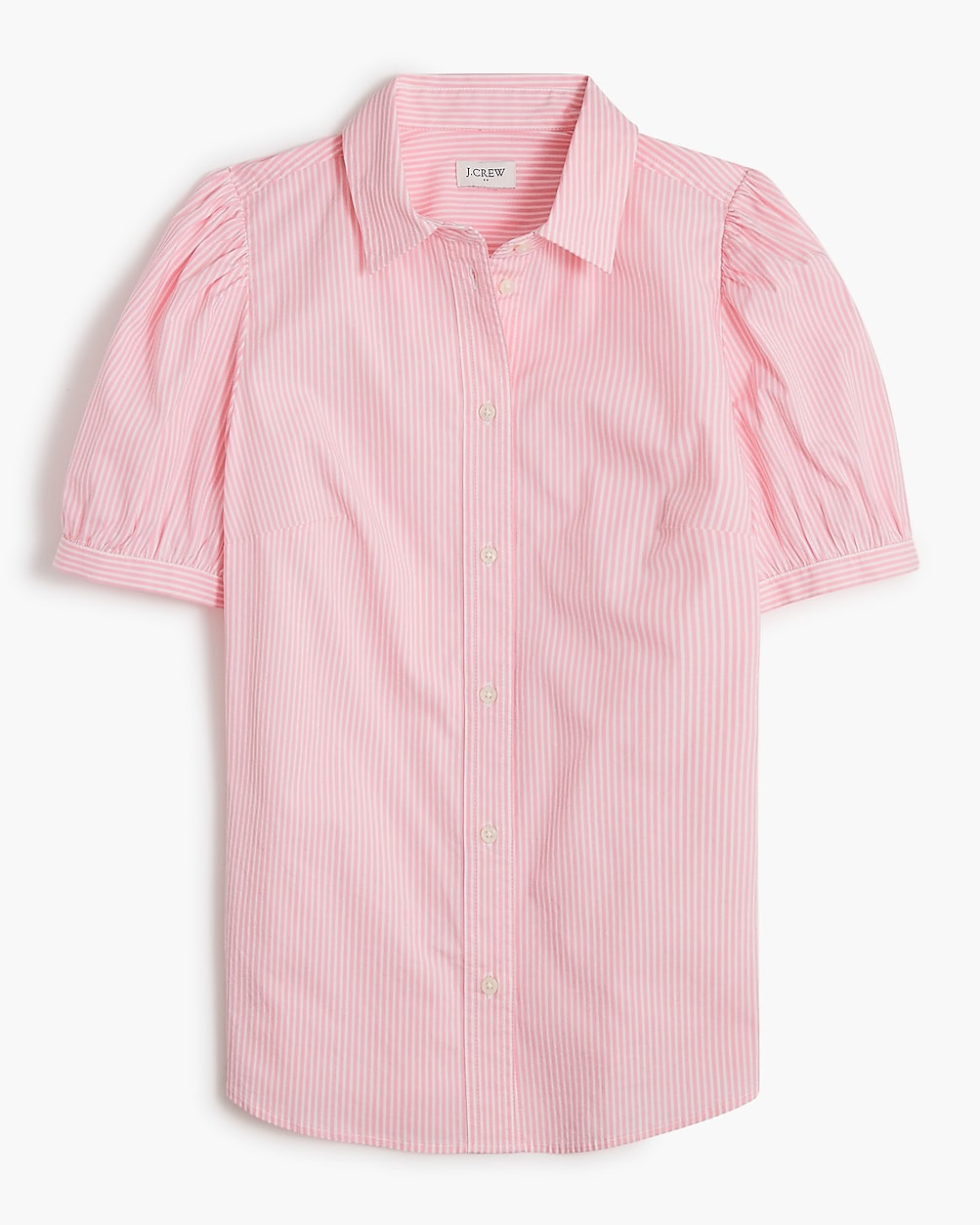Striped puff-sleeve button-up | J.Crew Factory