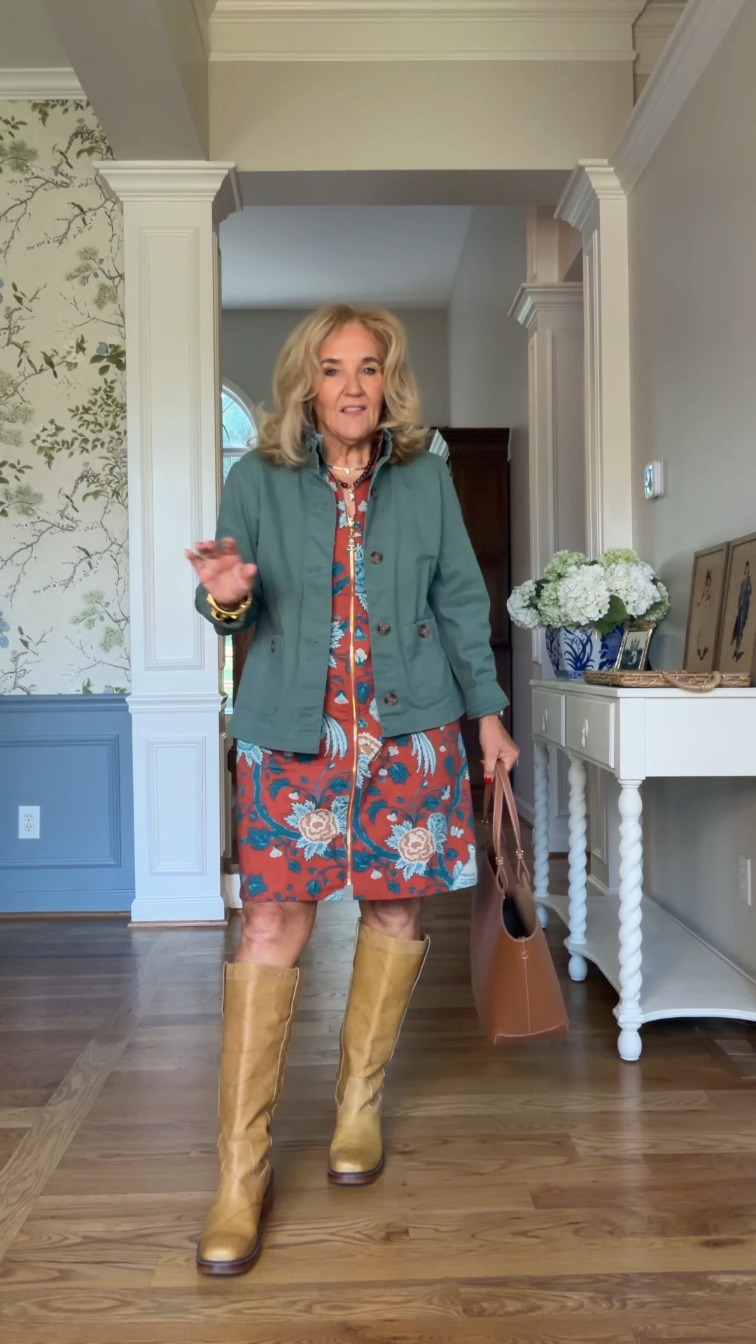 Several pieces from spartina to wear now and later 
The shorter dress is a large. Don’t size up. It’s too big under the arms. Medium in the denim dress and pants 
Barn jacket size medium 
Sweater size medium
Ruffle neck blouse size small 
A suede sandal helps too. 

I can’t believe how hot it is still.

#LTKOver40 #LTKootd #LTKPetite

#LTKSeasonal