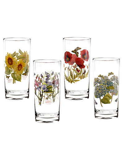 Set of 4 Botanic Garden Highball 15oz. Glasses | Gilt & Gilt City