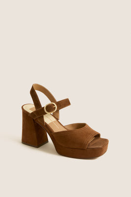 Cocoa Suede Fatima Heels | Tuckernuck (US)