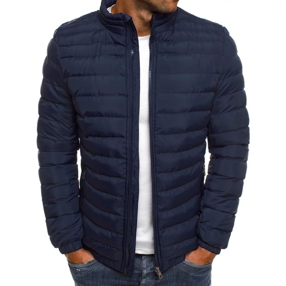 Men's Lightweight Packable Puffer Down Jacket Winter Water-Resistant Outwear Stand Collar Parka S... | Walmart (US)