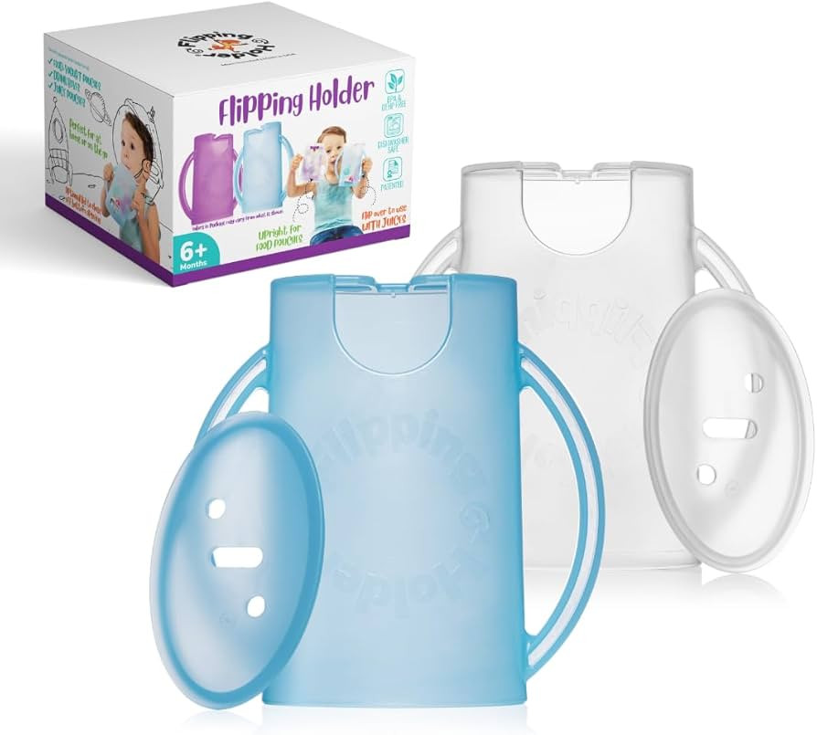 Flipping Holder Squeeze Proof Food Pouch Holder for Toddlers, Babies, Kids, Mess Free No Squeeze ... | Amazon (US)