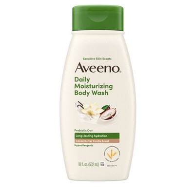 Aveeno Daily Moisturizing Hypoallergenic Body Wash - Cocoa Butter Vanilla - 18 fl oz | Target
