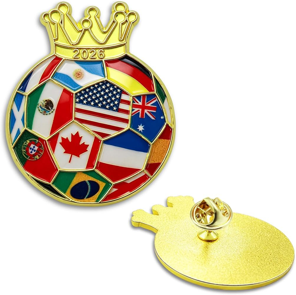 2/10/50/100pcs 2026 International Soccer Commemorative Enamel Pin\u2013 Crowned Football Design \... | Amazon (US)