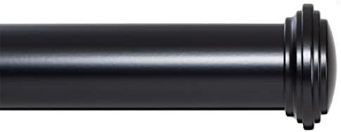 Ivilon Window Curtain Rod Decorative End Cap Design, 1 Inch Rod, 120 to 240 Inch. Black | Amazon (US)