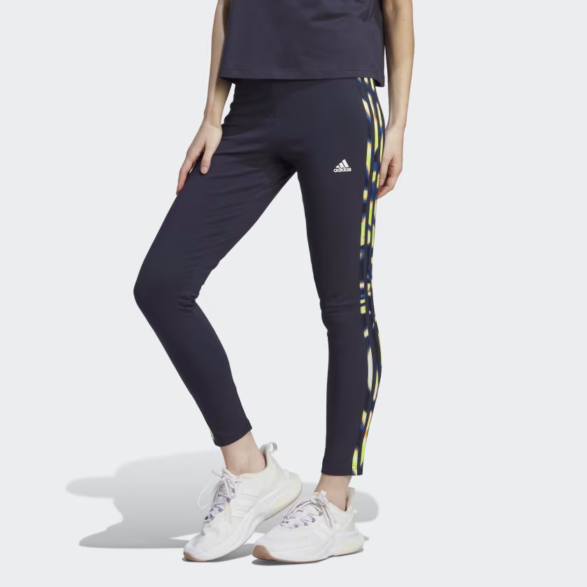 Vibrant Print 3-Stripes Cotton Leggings | adidas (US)