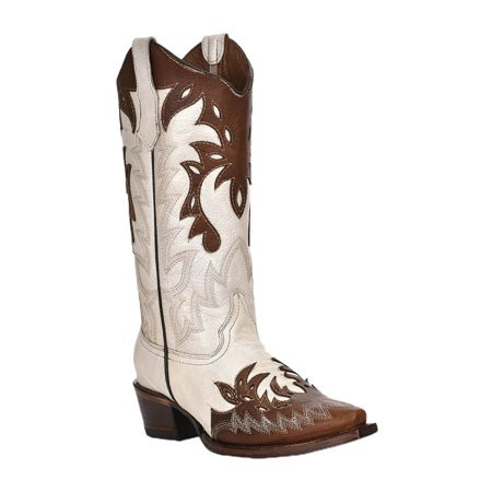 Circle G by Corral Ladies Pearl Cognac Overlay Snip Toe Boots L6032 | Walmart (US)