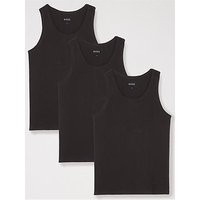 Boss Bodywear 3 Pack Classic Vests - Black | Very (UK)