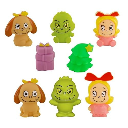 Infantino Bath Playset The Grinch, Finger Puppet & Squirter Set for Baby Bath Time, Fine Motor Skills & Pretend Play, Festive Stocking Stuffer, 8-Piece Set | Amazon (US)