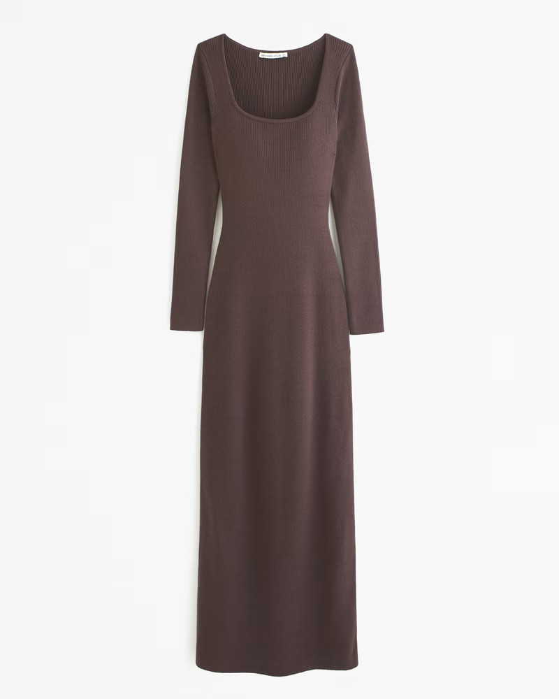 Women's Long-Sleeve Squareneck Maxi Sweater Dress | Women's Dresses & Jumpsuits | Abercrombie.com | Abercrombie & Fitch (US)