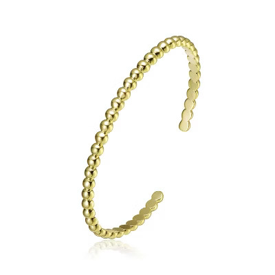 Guili 14K Gold Plated Cuff Bracelet for Women - Elegant and Minimalist Jewelry Accessory Perfect for Everyday Wear, Parties, or Special Occasions | Target