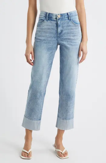 'Ab'Solution High Waist Cuff Hem Jeans | Nordstrom