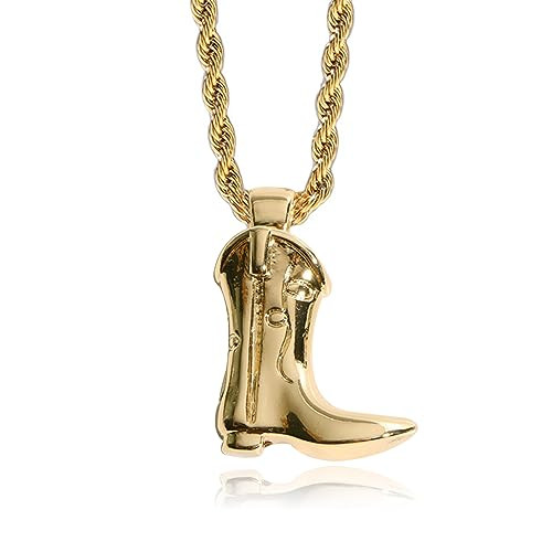 Cowboy Boot Necklace for Women Gold Cowgirl Boot Pendant Necklace Western Country Cowboy Jewelry ... | Amazon (CA)