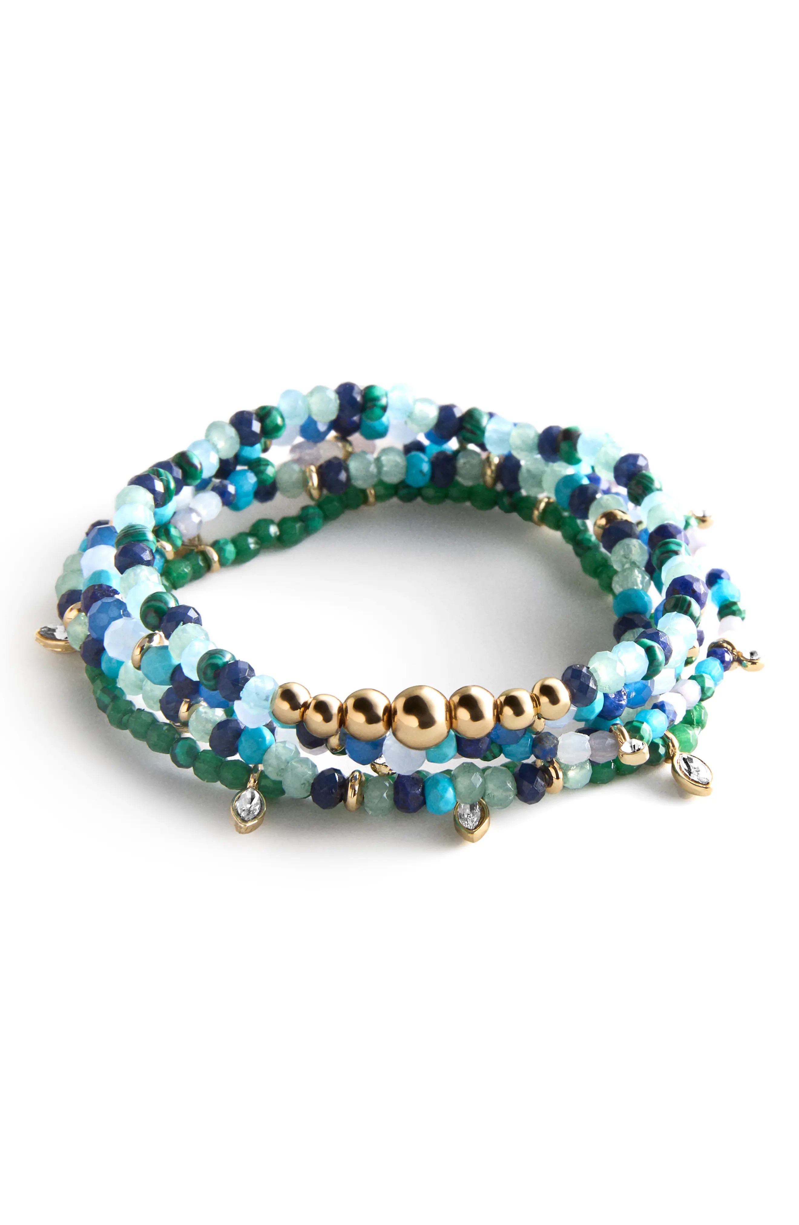 Set of 5 Indya Beaded Stretch Bracelets (Women) | Nordstrom | Nordstrom