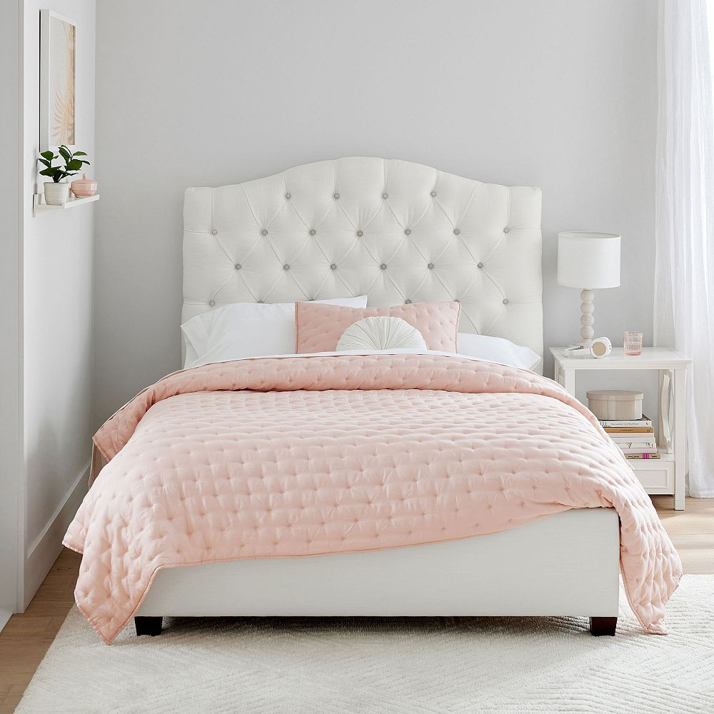 Eliza Tufted Upholstered Bed | Pottery Barn Teen