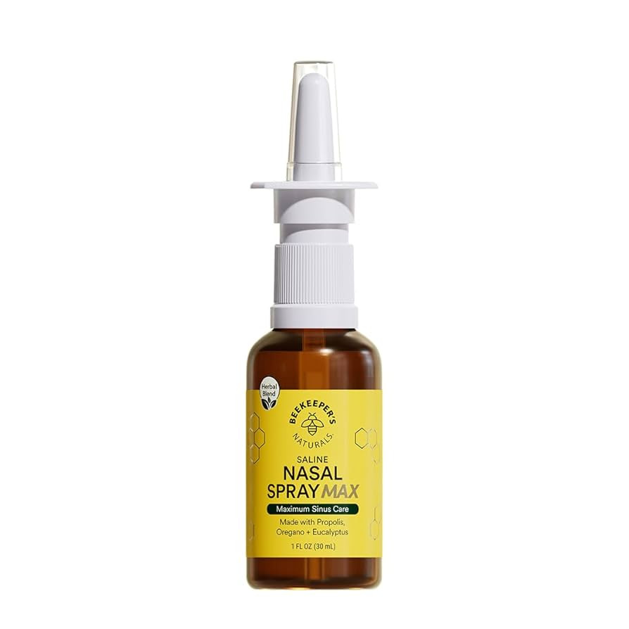 Beekeeper's Naturals Propolis Nasal Rinse Spray Max, Relief for Adults w/Eucalyptus, Oregano & Sa... | Amazon (US)