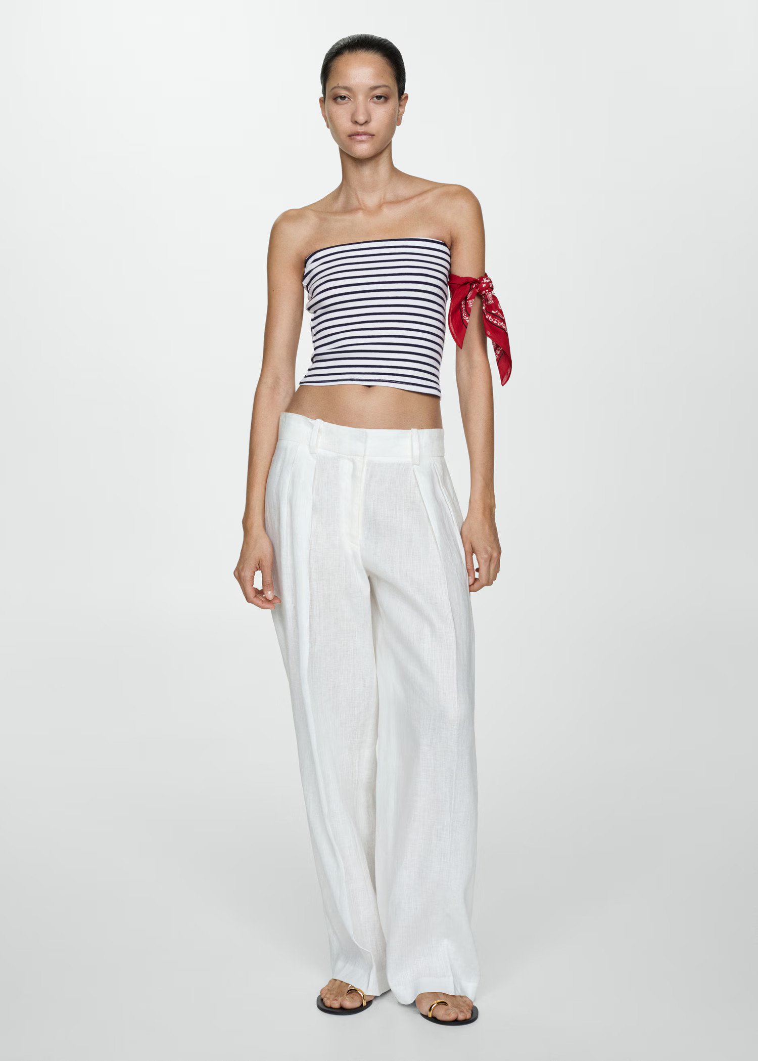 Cotton bandeau top | MANGO (US)