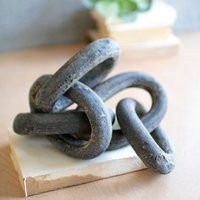 Charcoal Black Clay Chain Links | Home Decor Modern Rustic Decoration | Etsy (US)