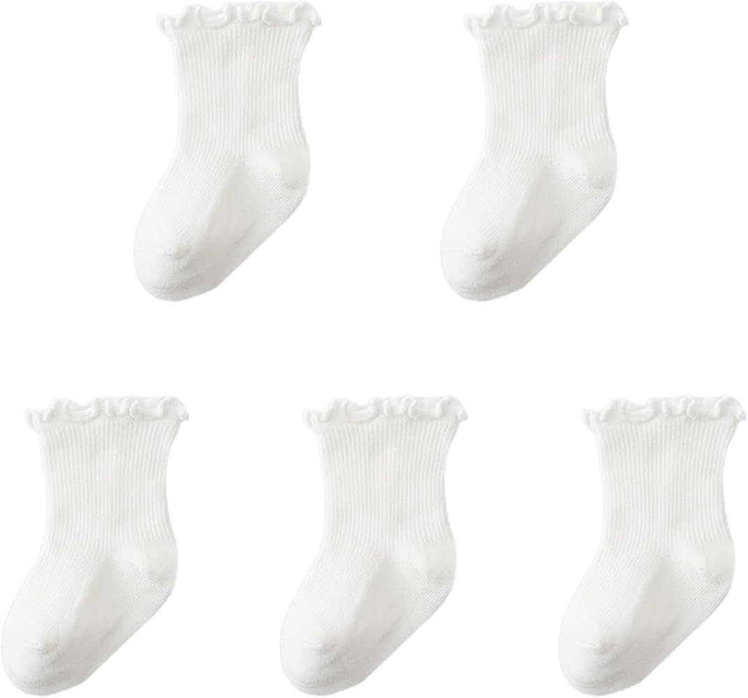 Meeshine Infant Baby Girls Boys Ruffle Socks Kids Frilly Turn Cuff Cotton Mesh Dress Ankle Socks ... | Amazon (US)