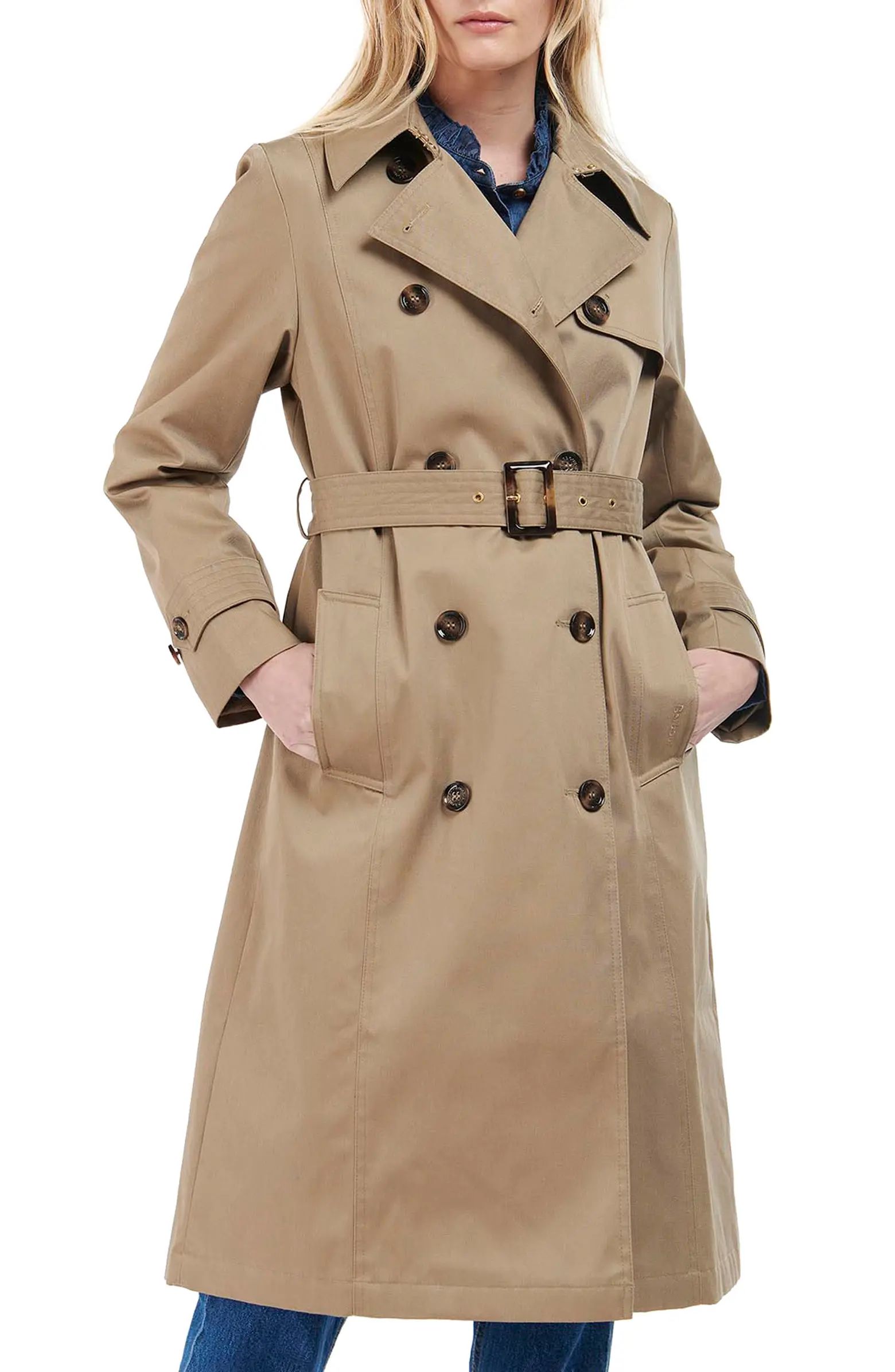 Greta Showerproof Belted Trench Coat | Nordstrom