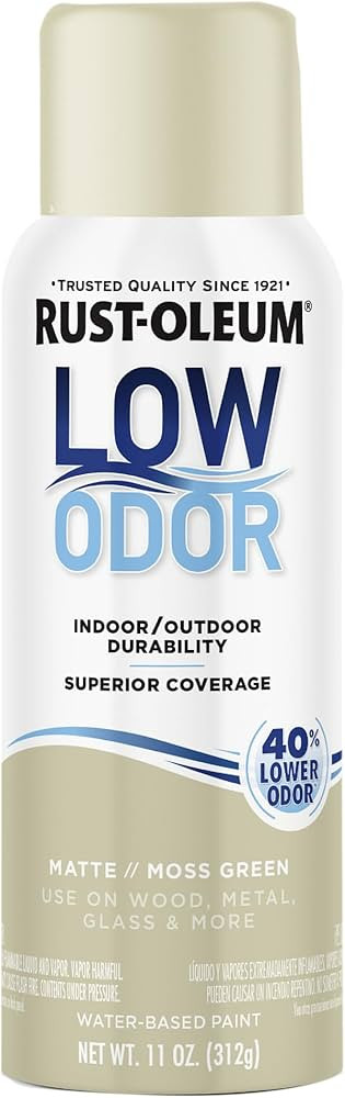 Rust-Oleum Low Odor Premium Spray Paint, 11 oz, Matte Moss Green | Amazon (US)