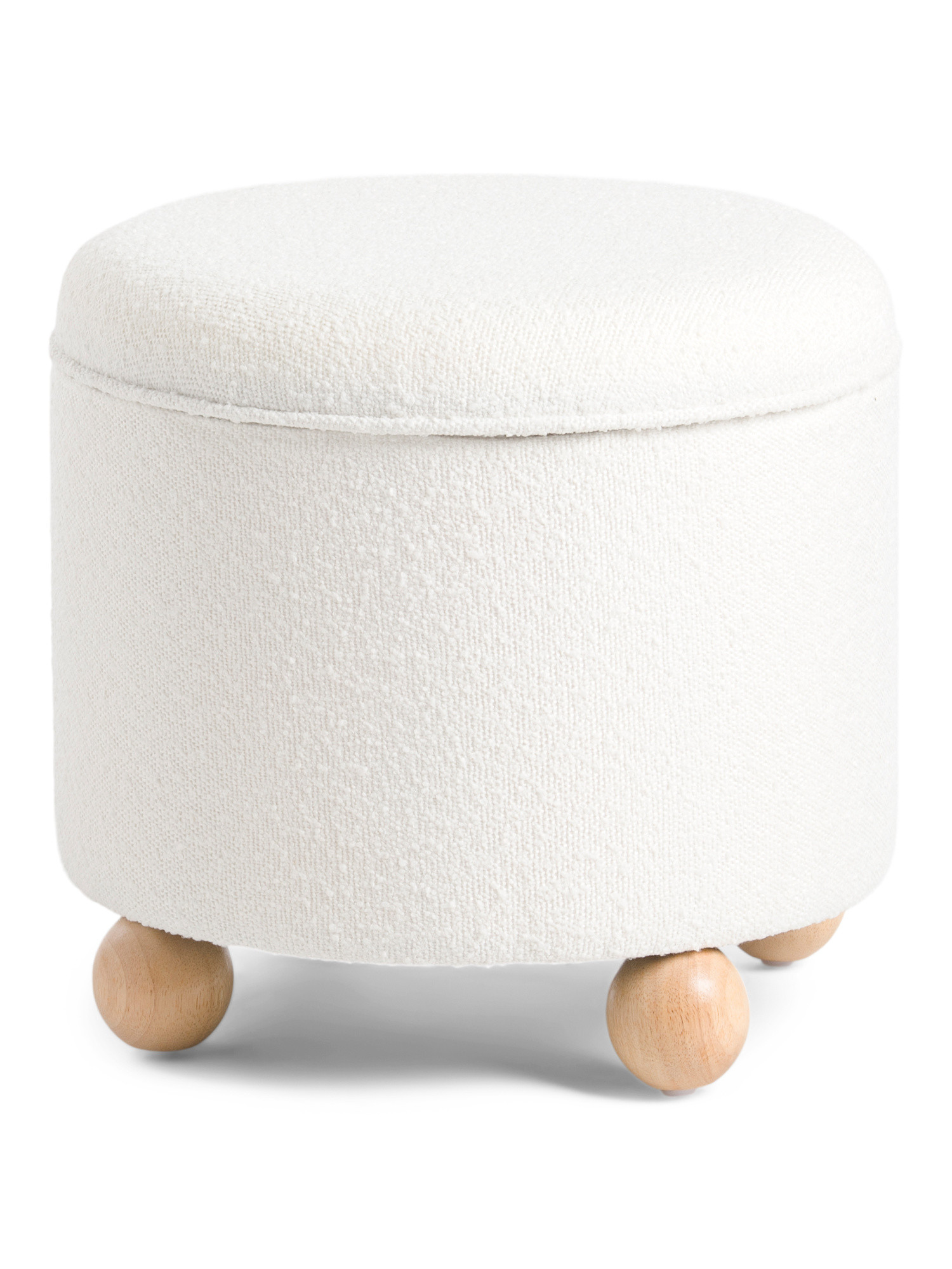 Laurel Boucle Storage Ottoman | TJ Maxx