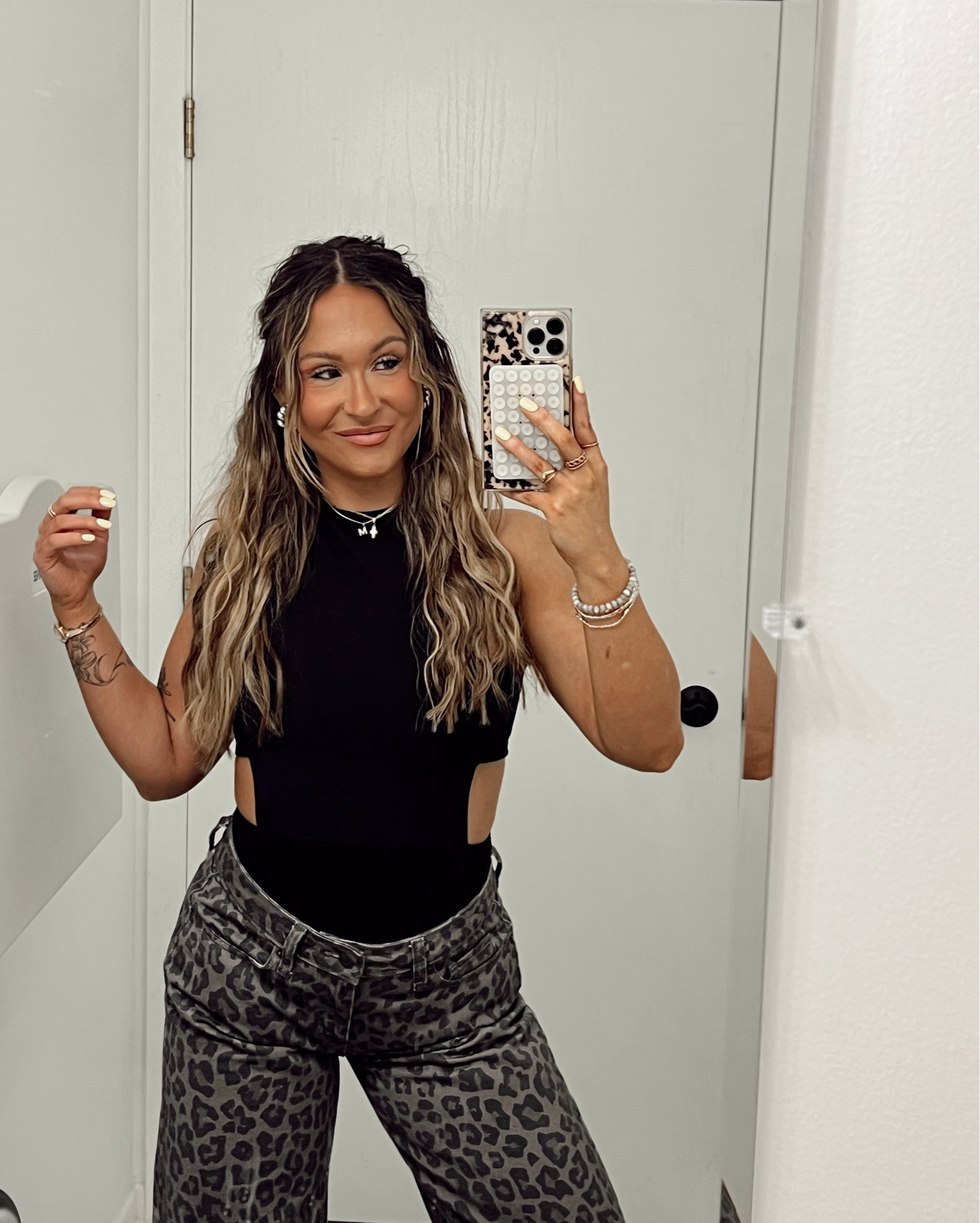 Work ootd 🐆🖤🍸✂️🍒

#LTKBeauty #LTKMidsize #LTKStyleTip