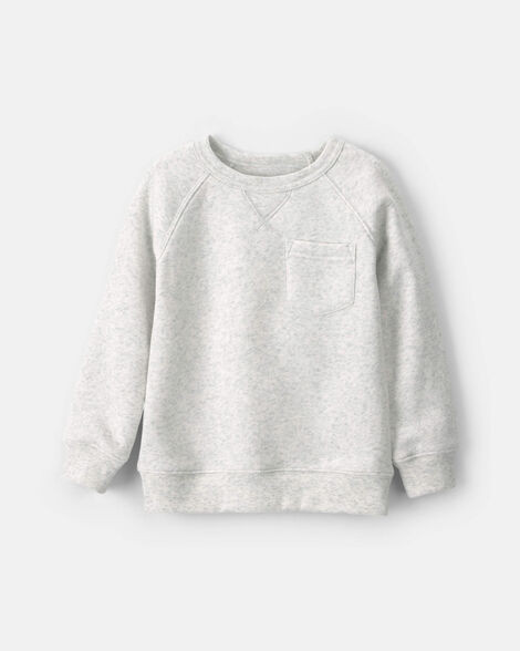 Toddler Boy Fleece Pullover Sweatshirt - Grey | Carter's Inc