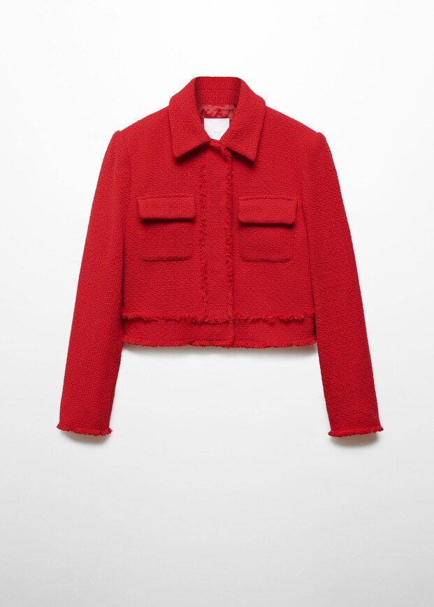 Crop tweed jacket | MANGO (US)