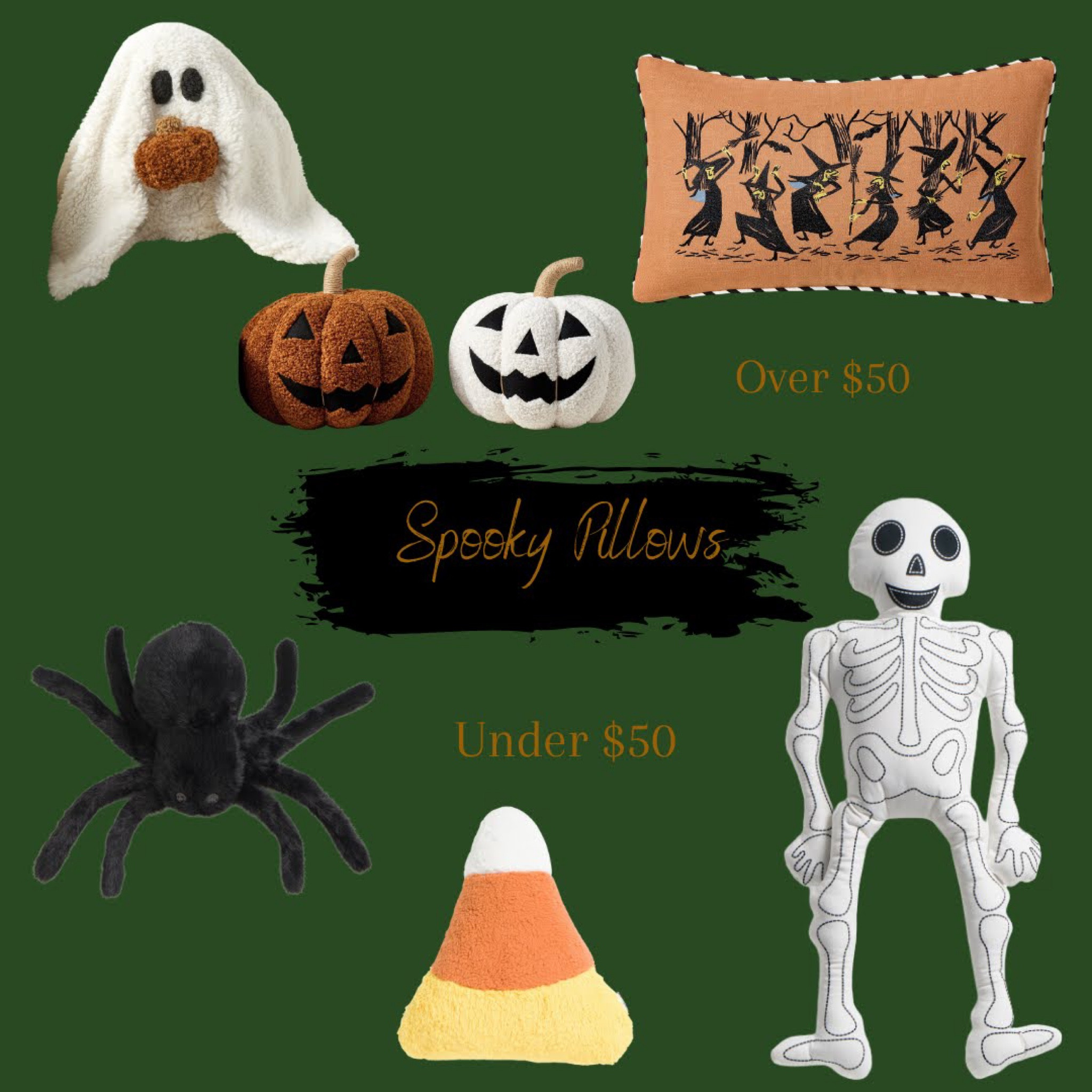 Sharing some Halloween pillows for every price range! All kinds of cute shapes and textures this year. 

#LTKSeasonal #LTKunder50 #LTKhome