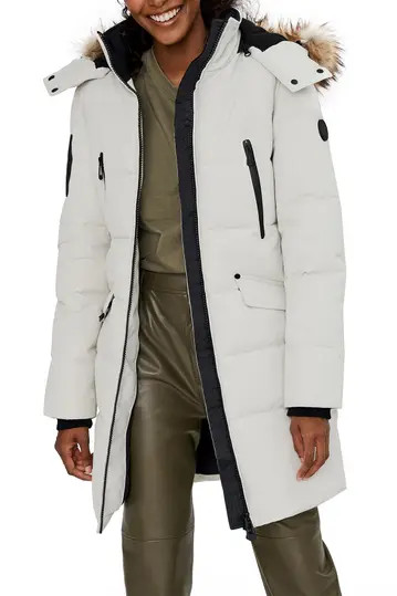 Addie Quilted Faux Fur Trim Parka | Nordstrom Rack