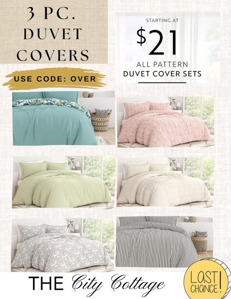 Time to refresh your bedroom decor! Our 3-piece duvet sets are now on a massive sale. ✨ Hurry, while stocks last! #DuvetDelight #BedroomGoals #SaleAlert"**


#LTKHome #LTKFindsUnder50 #LTKSaleAlert