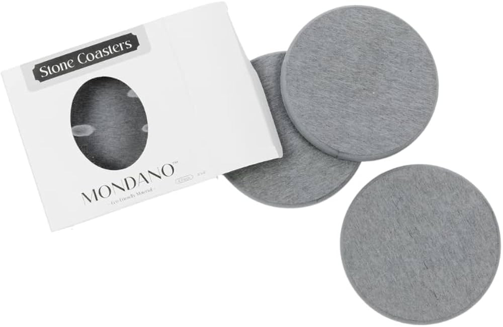 Mondano Stone Coaster Bar Set, Stone Coasters for Drinks Coaster Set - Fast-Drying Aesthetic Coas... | Amazon (US)