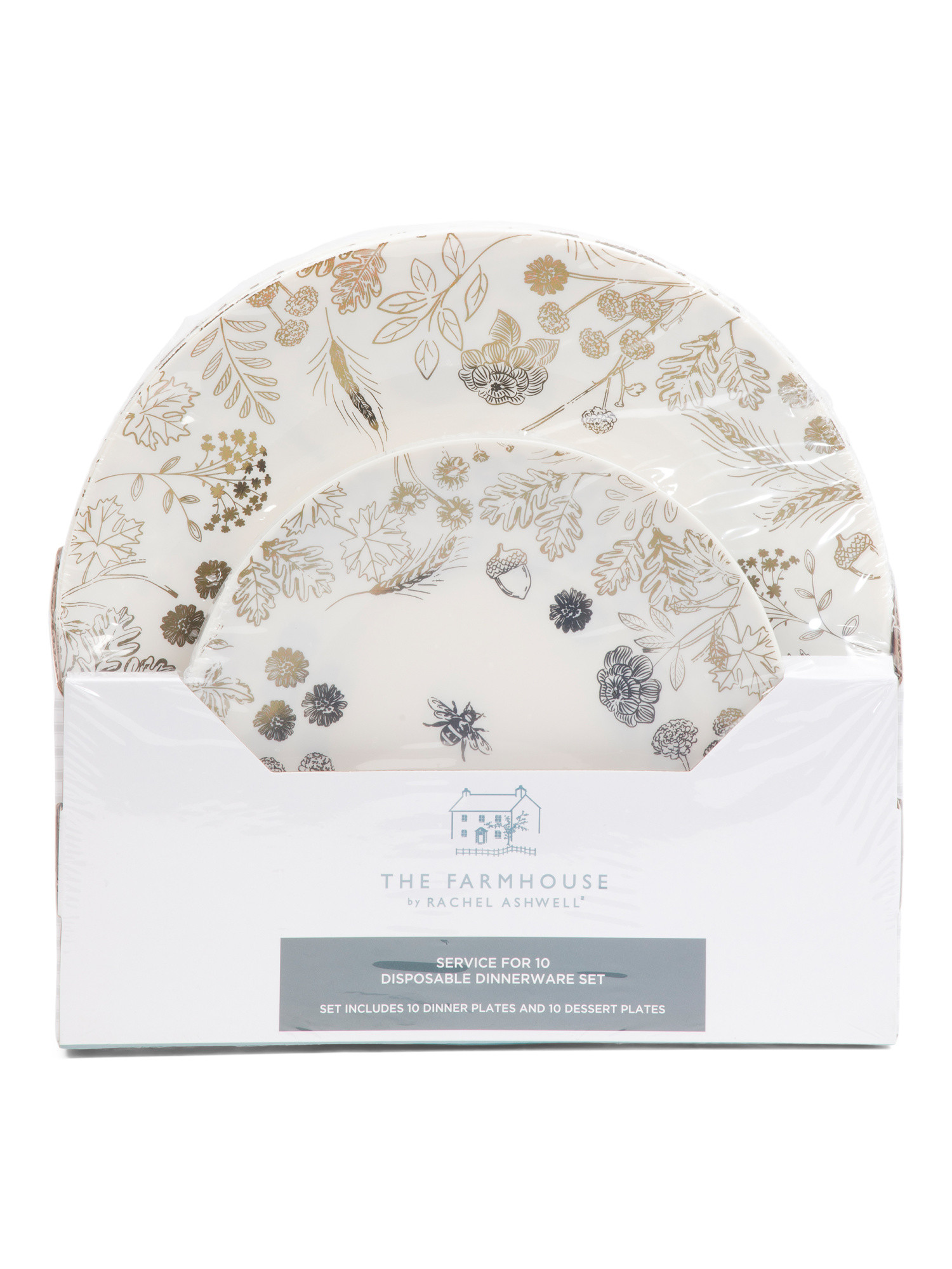 20pk Botanic Frame Dinner And Dessert Plates Boxed Set | TJ Maxx